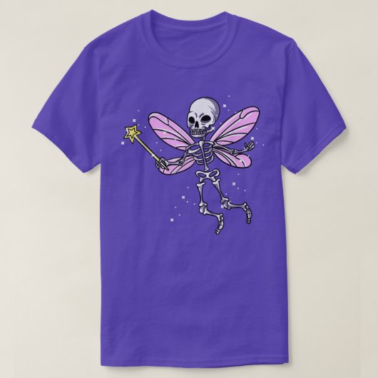 Fairycore Gothic Skeleton Fairy T-shirt (Design voorkant)