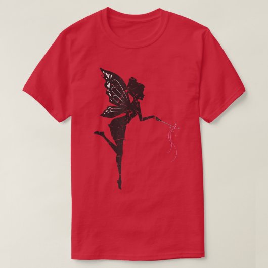 Fairycore Magical Creatures Fairy Silhouette Grung T-shirt (Design voorkant)