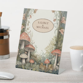 Fairycore Mushroom Goblincore Custom Decor Gift Reclamebord Met Voetstuk