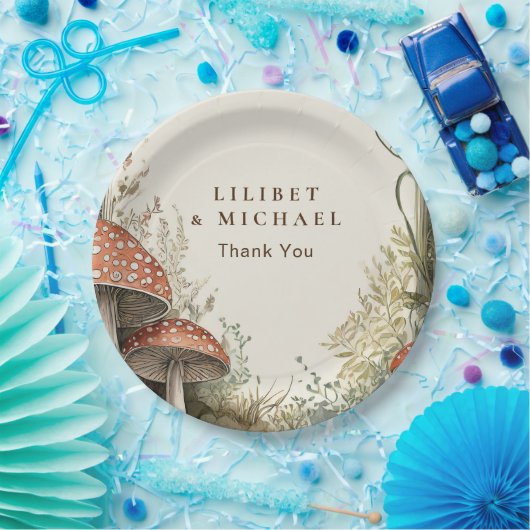 FAIRYCORE Mushrooms Goblincore Custom Party Papieren Bordje (Feest)