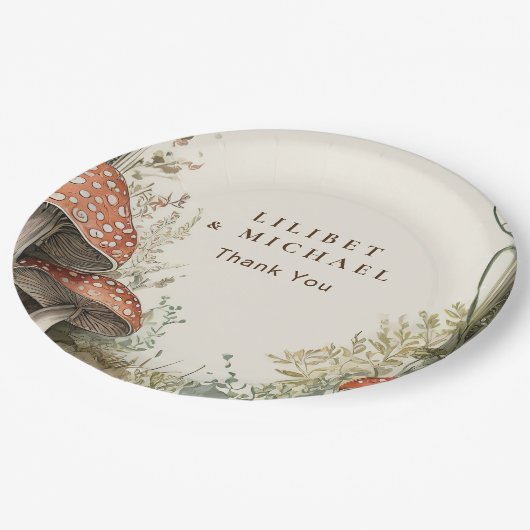 FAIRYCORE Mushrooms Goblincore Custom Party Papieren Bordje (Gekanteld)