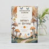 FAIRYCORE NATUUR BABYDOUCHE 1E VERJAARDAG ELK EVEN KAART (Staand voorkant)