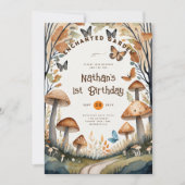 FAIRYCORE NATUUR BABYDOUCHE 1E VERJAARDAG ELK EVEN KAART (Voorkant)