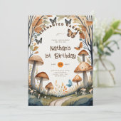 FAIRYCORE NATUUR BABYDOUCHE 1E VERJAARDAG ELK EVEN KAART (Staand voorkant)