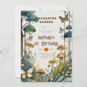 FAIRYCORE NATUUR BABYDOUCHE 1E VERJAARDAG ELK EVEN KAART (Voorkant)