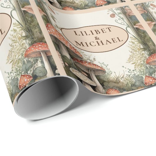 FAIRYCORE Paddenstoelen Goblincore Aangepaste Cade Cadeaupapier (Rol Hoek)