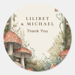 FAIRYCORE Paddenstoelen Goblincore Aangepaste Favo Ronde Sticker