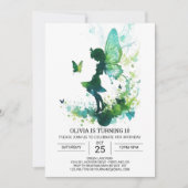 Fairycore Prinses Bewerkbaar Verjaardagsfeest Kaart (Voorkant)