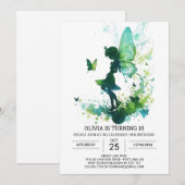 Fairycore Prinses Bewerkbaar Verjaardagsfeest Kaart (Voorkant / Achterkant)