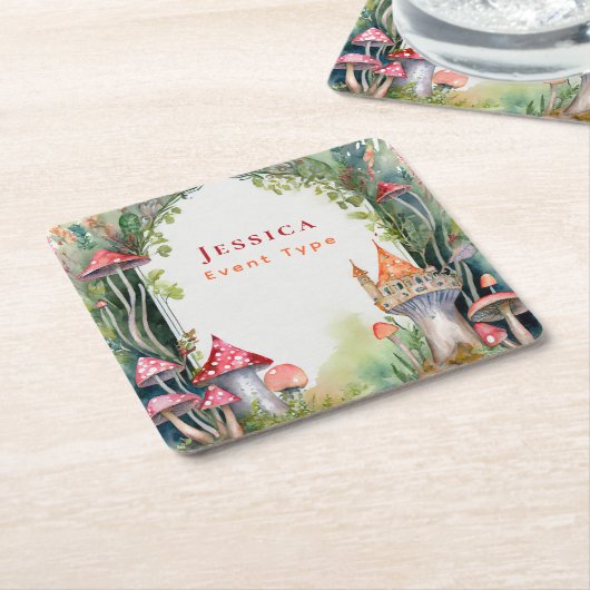 FAIRYCORE Prinses Sprookje Kasteel Koninkrijk Cust Kartonnen Onderzetters (Schuin)