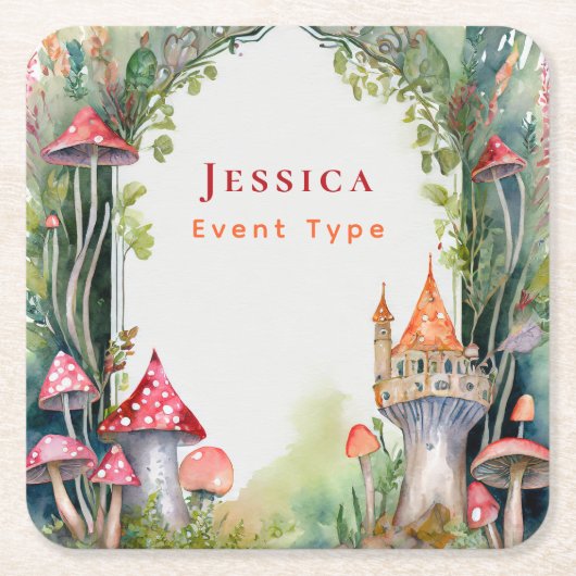 FAIRYCORE Prinses Sprookje Kasteel Koninkrijk Cust Kartonnen Onderzetters (Voorkant)
