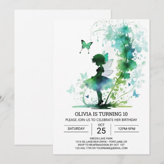 Fairycore Prinses Verjaardagsviering Kaart (Voorkant / Achterkant)