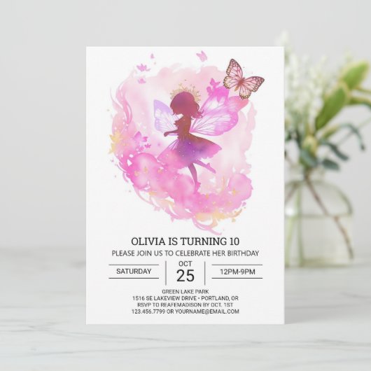 Fairycore Prinses Verjaardagsviering Kaart (Staand voorkant)