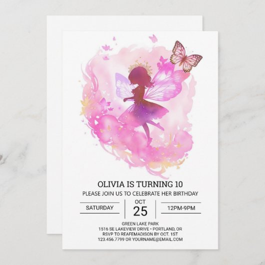 Fairycore Prinses Verjaardagsviering Kaart (Voorkant / Achterkant)