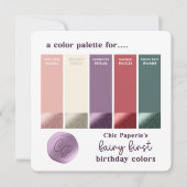 Fairycore roze, groen, Paarse kleur palet Kaart (Voorkant)