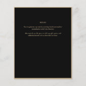 Fairycore Save the Date Black Gold Woodland (Achterkant)