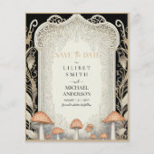 Fairycore Save the Date Black Gold Woodland (Voorkant)