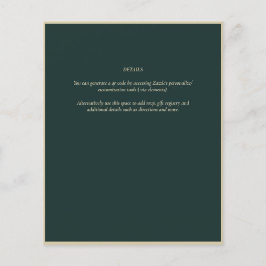 Fairycore Save the Date Goblincore Mushrooms (Achterkant)