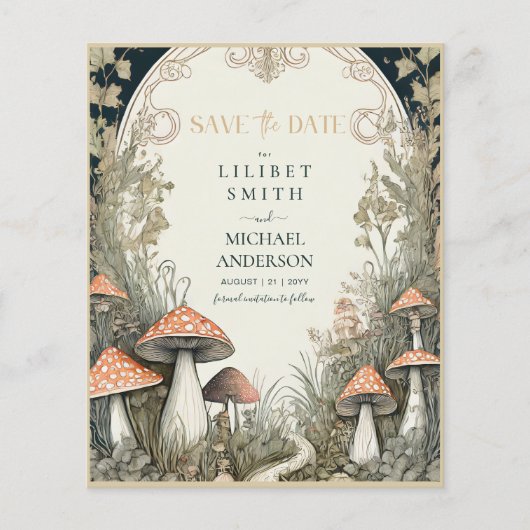 Fairycore Save the Date Goblincore Mushrooms (Voorkant)