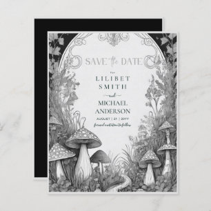 Fairycore Save the Date Goblincore Mushrooms