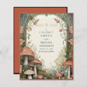 Fairycore Save the Date Goblincore Paddenstoelen (Voorkant / Achterkant)