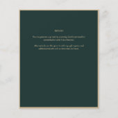 Fairycore Save the Date Green Gold Woodland (Achterkant)