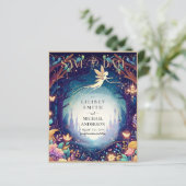 Fairycore Save the Date Sprookje Paarse Goud (Staand voorkant)