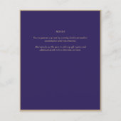 Fairycore Save the Date Sprookje Paarse Goud (Achterkant)