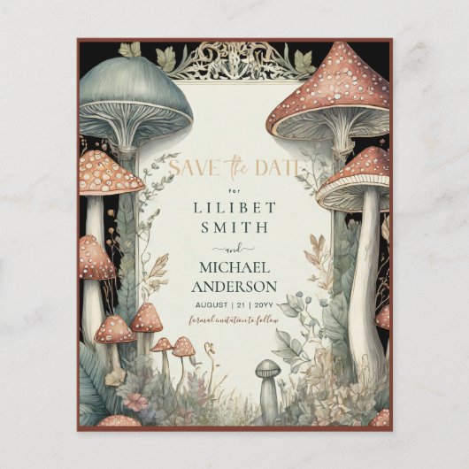 Fairycore Save the Date Terracotta Bosland (Voorkant)