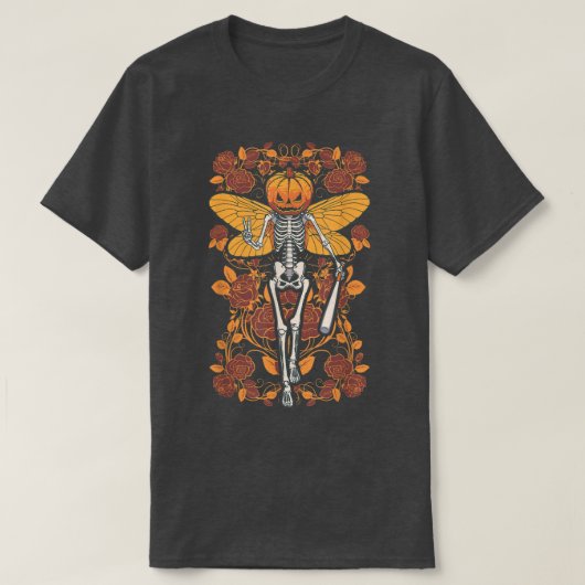 Fairycore Skeleton Butterfly Fairy Gothic Horwee T-shirt (Design voorkant)
