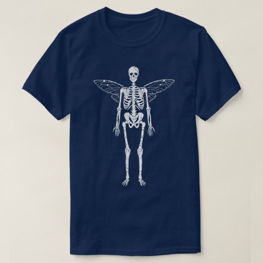 Fairycore Skeleton Fairy Grunge Aesthetische Gothi T-shirt (Design voorkant)