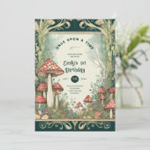 FAIRYCORE SPROOKJE BABYDOUCHE 1E VERJAARDAG ELKE KAART (Staand voorkant)