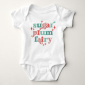 Fairycore Sugar Plum Fairy Typografie Kunst Romper (Voorkant)