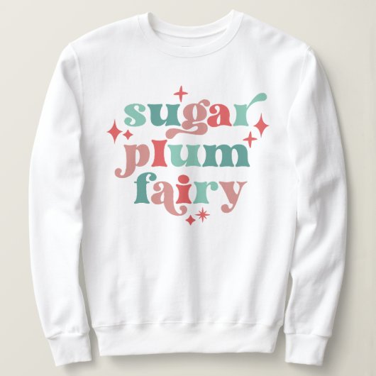 Fairycore Sugar Plum Fairy Typografie Kunst Trui (Design voorkant)