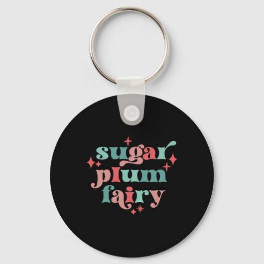 Fairycore Suikerpruimfee Tygraphy Kunst T-shirt Sleutelhanger (Voorkant)
