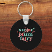 Fairycore Suikerpruimfee Tygraphy Kunst T-shirt Sleutelhanger (Voorkant)