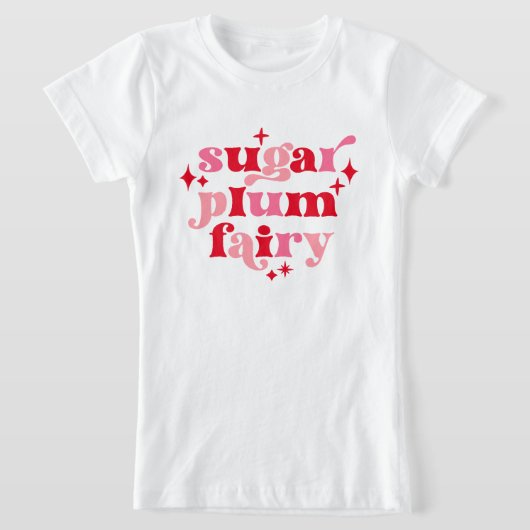 Fairycore Tekst Art Sugar Plum Fairy Meisjes T-shirt (Laagn)