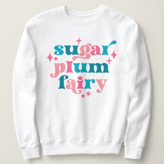 Fairycore Typografie Art Sugar Plum Fairy Trui (Design voorkant)