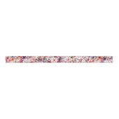 Fairycore Verjaardag Mooie Waterverf Bloemen Grosgrain Lint (Voorkant)