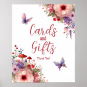 Fairycore Verjaardagsfeestje Kaarten en cadeaubord Poster (Voorkant)