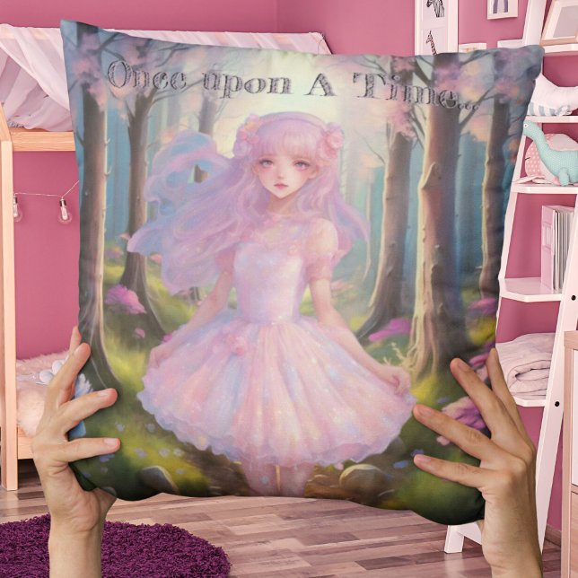 Fairycore Whimsical Fantasy Fairy Woodland Pastel Kussen (Creator heeft geüpload)