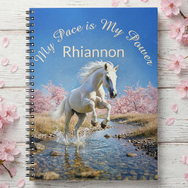 Fairycore White Horse Slow Living Wellness Journal Notitieboek