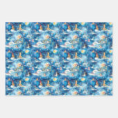 Fairyland Castles Blue Inpakpapier Vel (Voorkant)