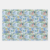 Fairyland Castles Blue Inpakpapier Vel (Voorkant)