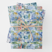 Fairyland Castles Blue Inpakpapier Vel (In situ)