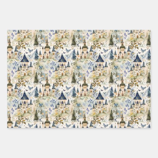 Fairyland Castles Various Colors Inpakpapier Vel (Voorkant)