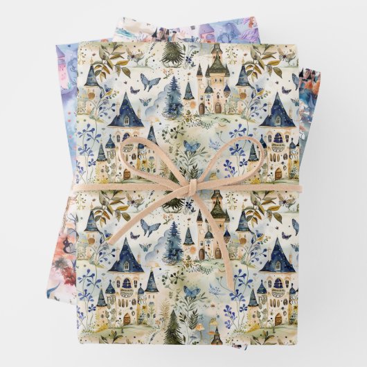 Fairyland Castles Various Colors Inpakpapier Vel (In situ)