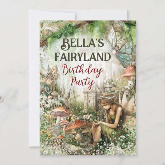 Fairyland Enchanted Realm Party Uitnodiging (Voorkant)