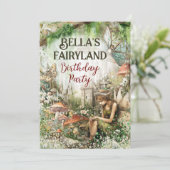 Fairyland Enchanted Realm Party Uitnodiging (Staand voorkant)