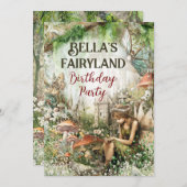 Fairyland Enchanted Realm Party Uitnodiging (Voorkant / Achterkant)